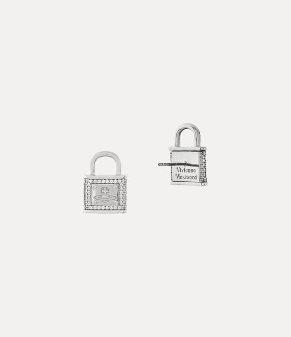 Vivienne Westwood Fitzrovia Earrings in PLATINUM/WHITE CZ